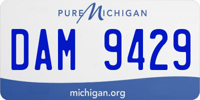 MI license plate DAM9429