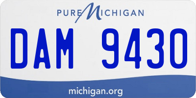 MI license plate DAM9430