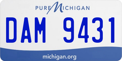 MI license plate DAM9431
