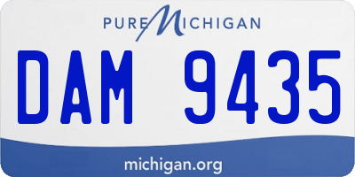 MI license plate DAM9435