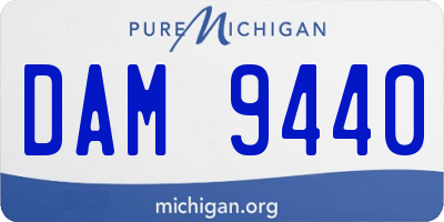 MI license plate DAM9440
