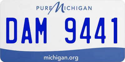 MI license plate DAM9441