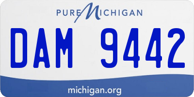 MI license plate DAM9442