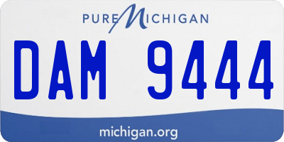 MI license plate DAM9444