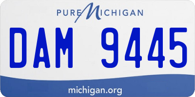 MI license plate DAM9445