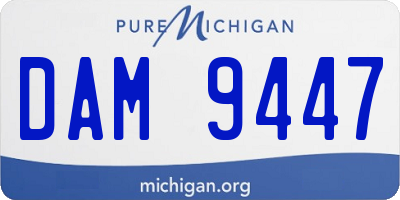 MI license plate DAM9447