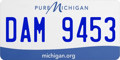 MI license plate DAM9453
