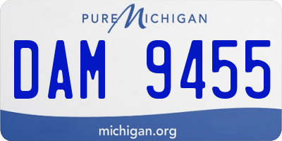 MI license plate DAM9455