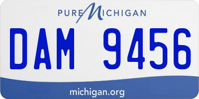 MI license plate DAM9456