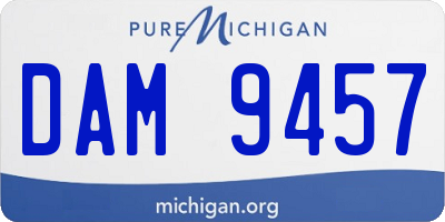 MI license plate DAM9457