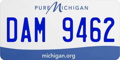 MI license plate DAM9462