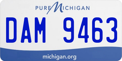 MI license plate DAM9463