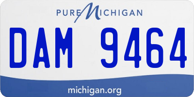 MI license plate DAM9464
