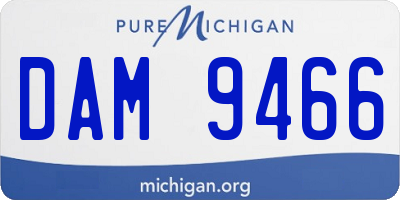 MI license plate DAM9466