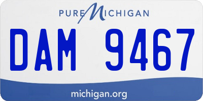 MI license plate DAM9467