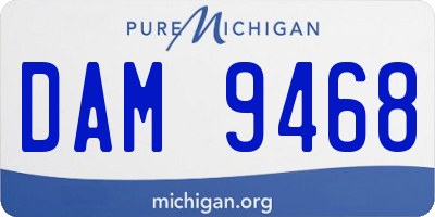 MI license plate DAM9468