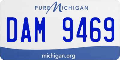 MI license plate DAM9469