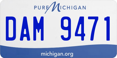 MI license plate DAM9471