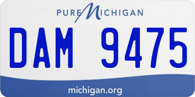 MI license plate DAM9475