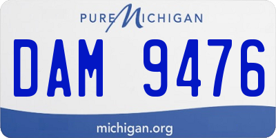MI license plate DAM9476