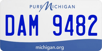 MI license plate DAM9482