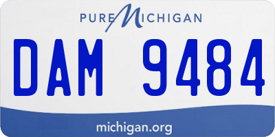 MI license plate DAM9484