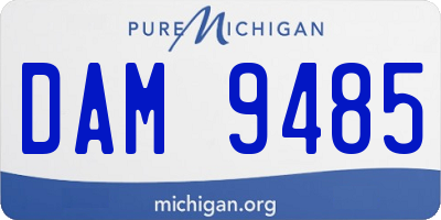 MI license plate DAM9485