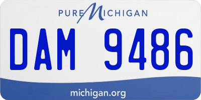 MI license plate DAM9486