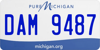 MI license plate DAM9487