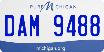 MI license plate DAM9488