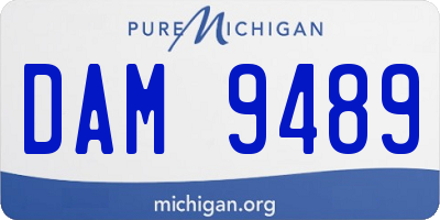 MI license plate DAM9489