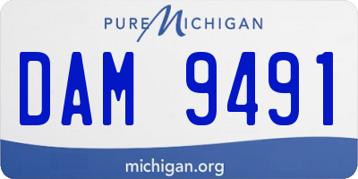MI license plate DAM9491
