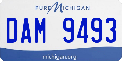 MI license plate DAM9493
