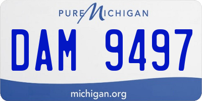 MI license plate DAM9497