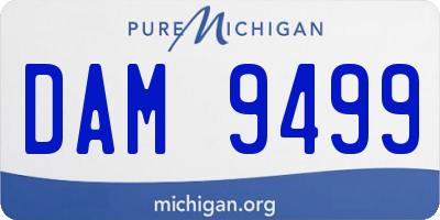 MI license plate DAM9499