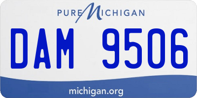 MI license plate DAM9506