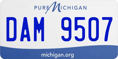MI license plate DAM9507