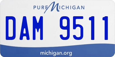 MI license plate DAM9511
