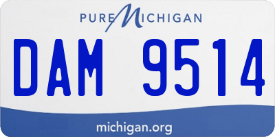 MI license plate DAM9514