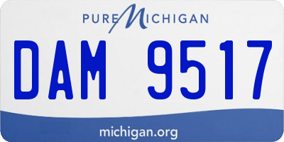 MI license plate DAM9517