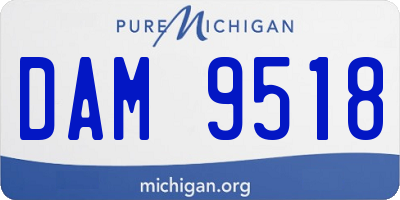 MI license plate DAM9518