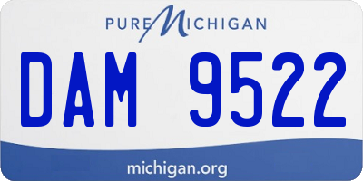 MI license plate DAM9522