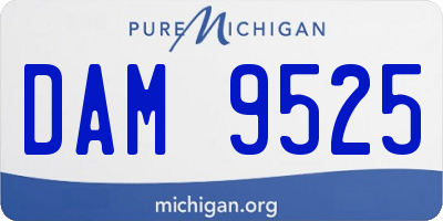 MI license plate DAM9525