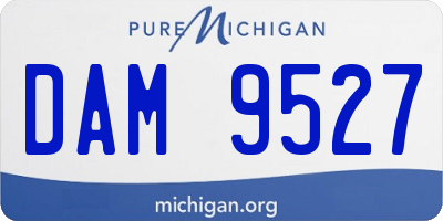 MI license plate DAM9527