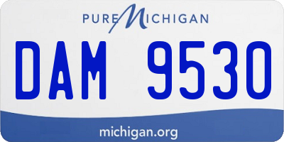 MI license plate DAM9530