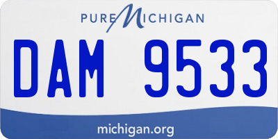 MI license plate DAM9533
