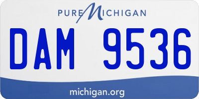 MI license plate DAM9536