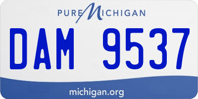MI license plate DAM9537