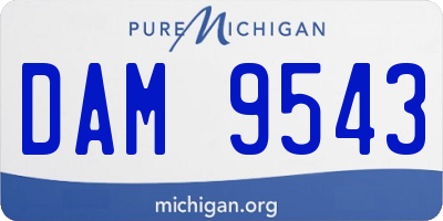 MI license plate DAM9543