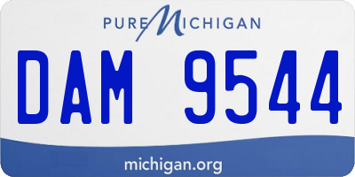 MI license plate DAM9544